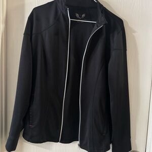 Smitten Black Light Weight Zip-Up Jacket